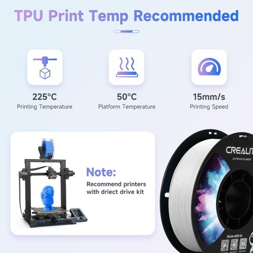6KG Creality CR-TPU Filament - 2kg Black + 2kg White + 2kg Red
