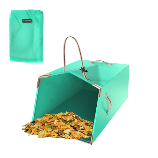 SPONDWILD 40 Gallon Leaf Collector and Reusable Yard Waste Bag Collapsible Portable with Adjustable Handle Garden Lawn Clean Up