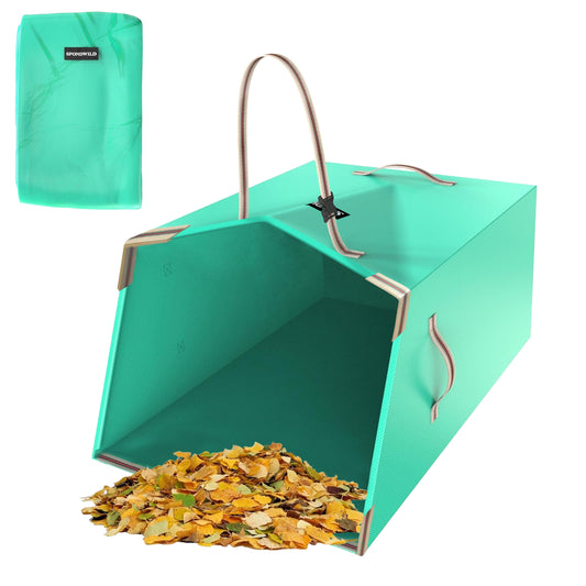 SPONDWILD 50 Gallon Leaf Collector and Reusable Yard Waste Bag Collapsible Portable with Adjustable Handle Garden Lawn Clean Up