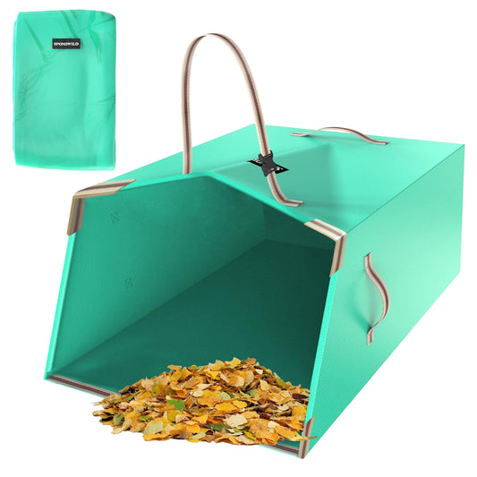 SPONDWILD 60 Gallon Leaf Collector and Reusable Yard Waste Bag Collapsible Portable with Adjustable Handle Garden Lawn Clean Up