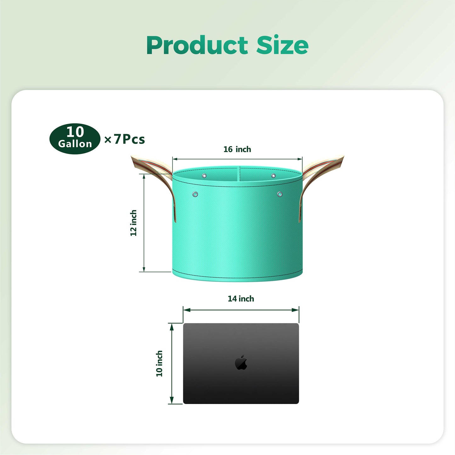 SPONDWILD 7 Pcs Potato Grow Bag, PE Garden pots Plant Grow Bag with Branch-Binding Holes and Drain holefor for Vegetables, Strawberries, Flowers