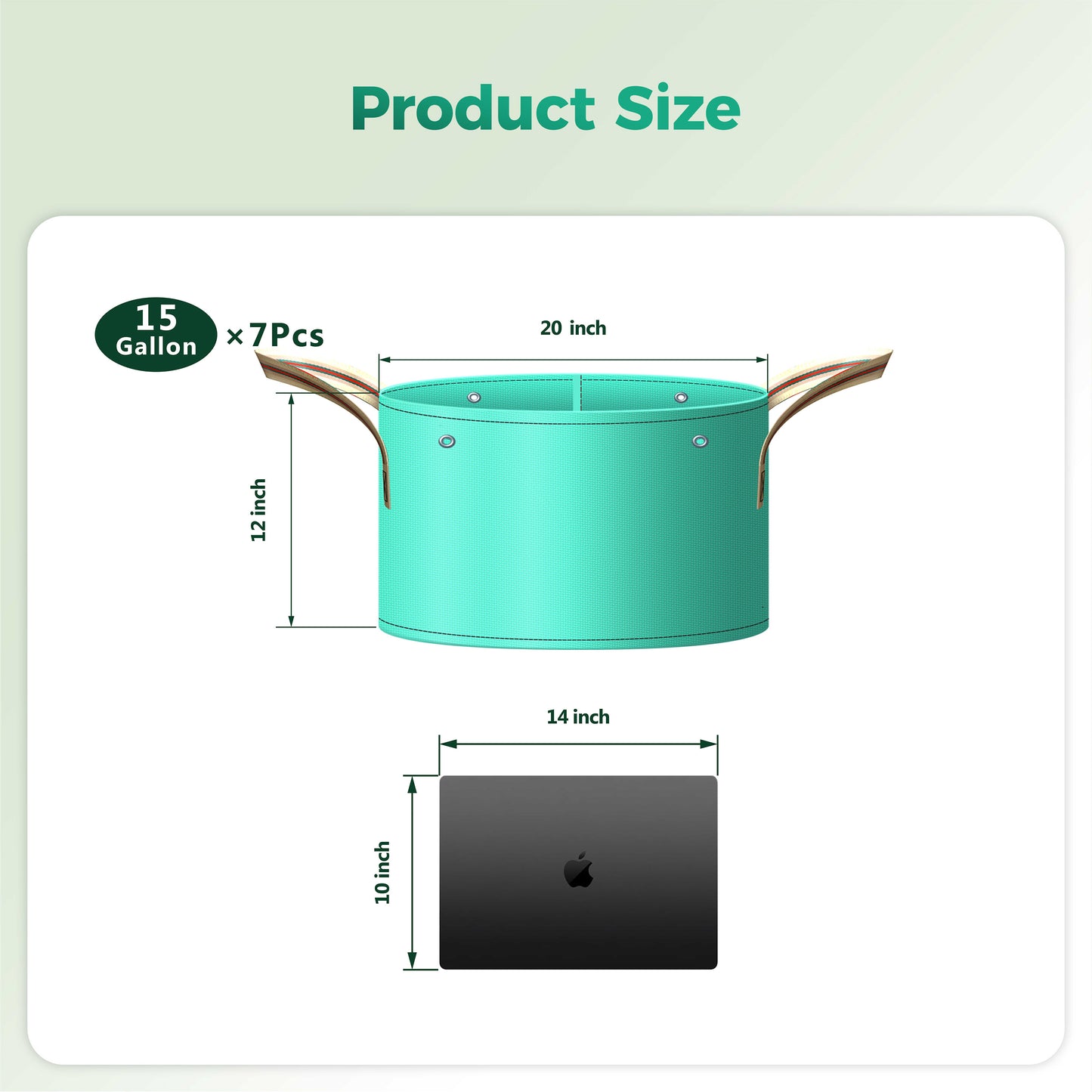 SPONDWILD 7 Pcs Potato Grow Bag, PE Garden pots Plant Grow Bag with Branch-Binding Holes and Drain holefor for Vegetables, Strawberries, Flowers