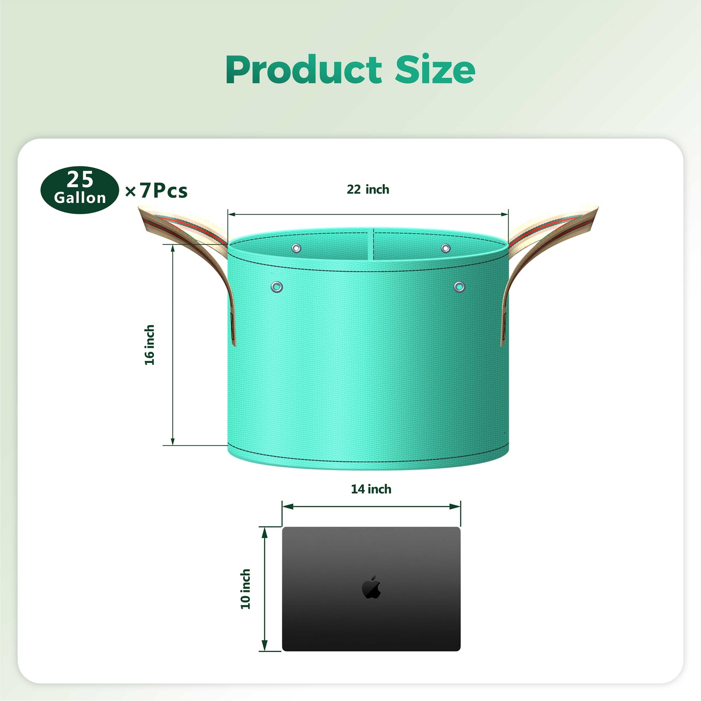 SPONDWILD 7 Pcs Potato Grow Bag, PE Garden pots Plant Grow Bag with Branch-Binding Holes and Drain holefor for Vegetables, Strawberries, Flowers