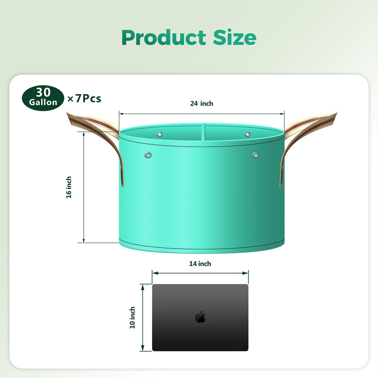 SPONDWILD 7 Pcs Potato Grow Bag, PE Garden pots Plant Grow Bag with Branch-Binding Holes and Drain holefor for Vegetables, Strawberries, Flowers