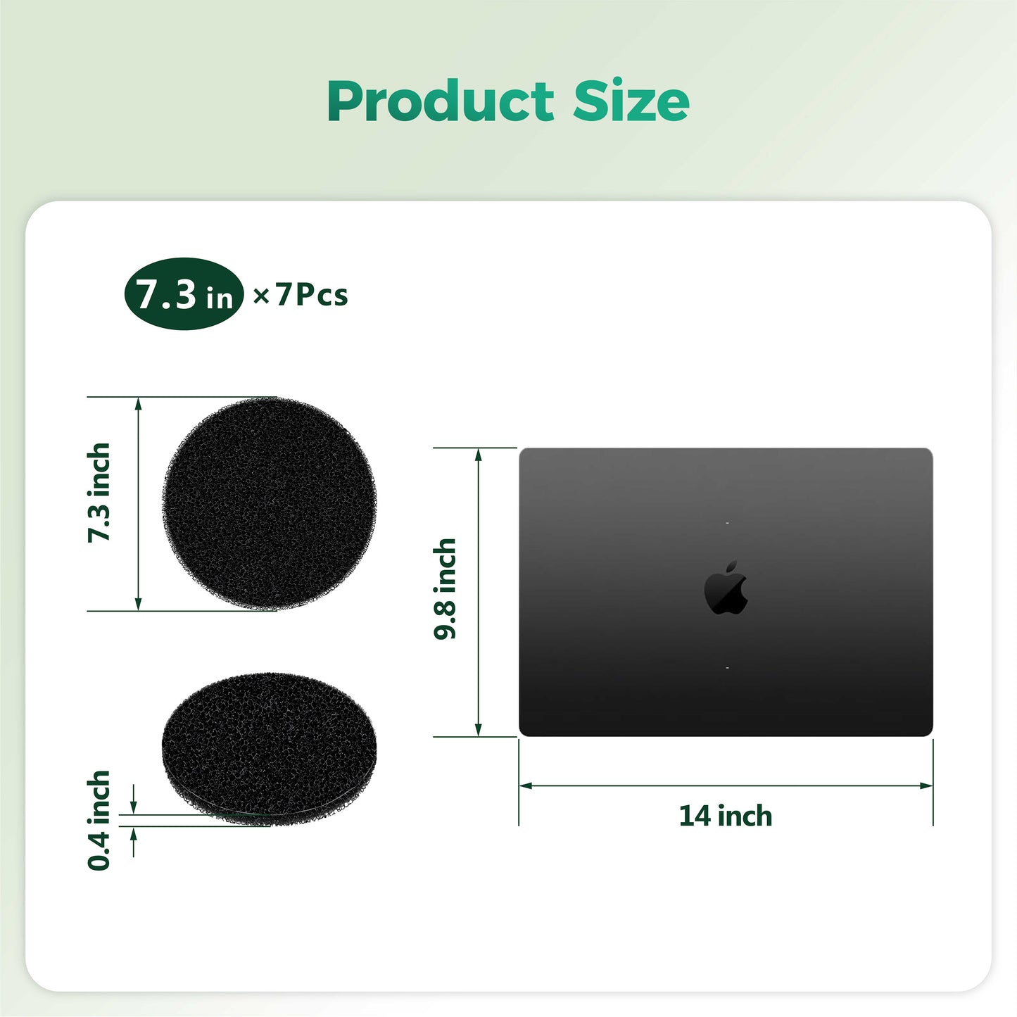 SPONDWILD Polyurethane Activated Charcoal Filters -7 Pack Strong Odor Control Replacements for Kitchen and Countertop Compost Buckets/Bins