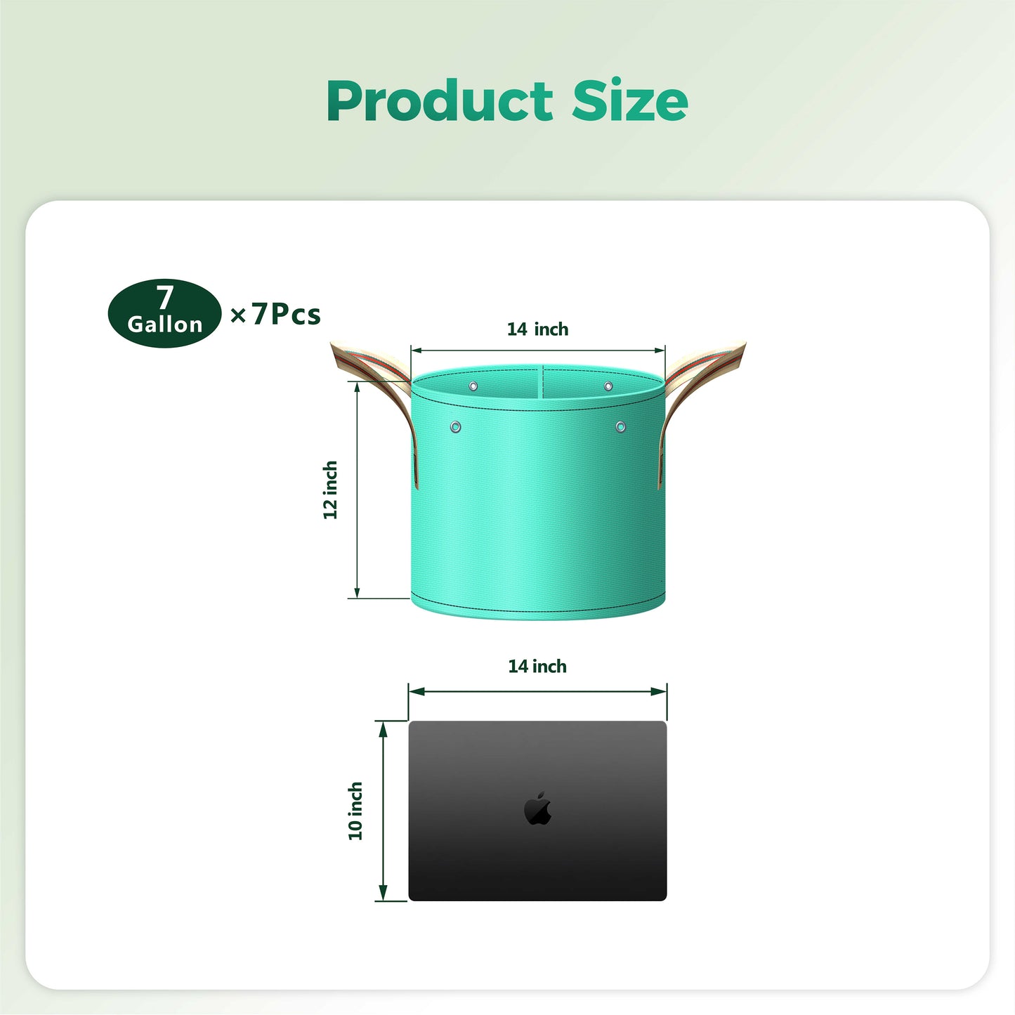 SPONDWILD 7 Pcs Potato Grow Bag, PE Garden pots Plant Grow Bag with Branch-Binding Holes and Drain holefor for Vegetables, Strawberries, Flowers
