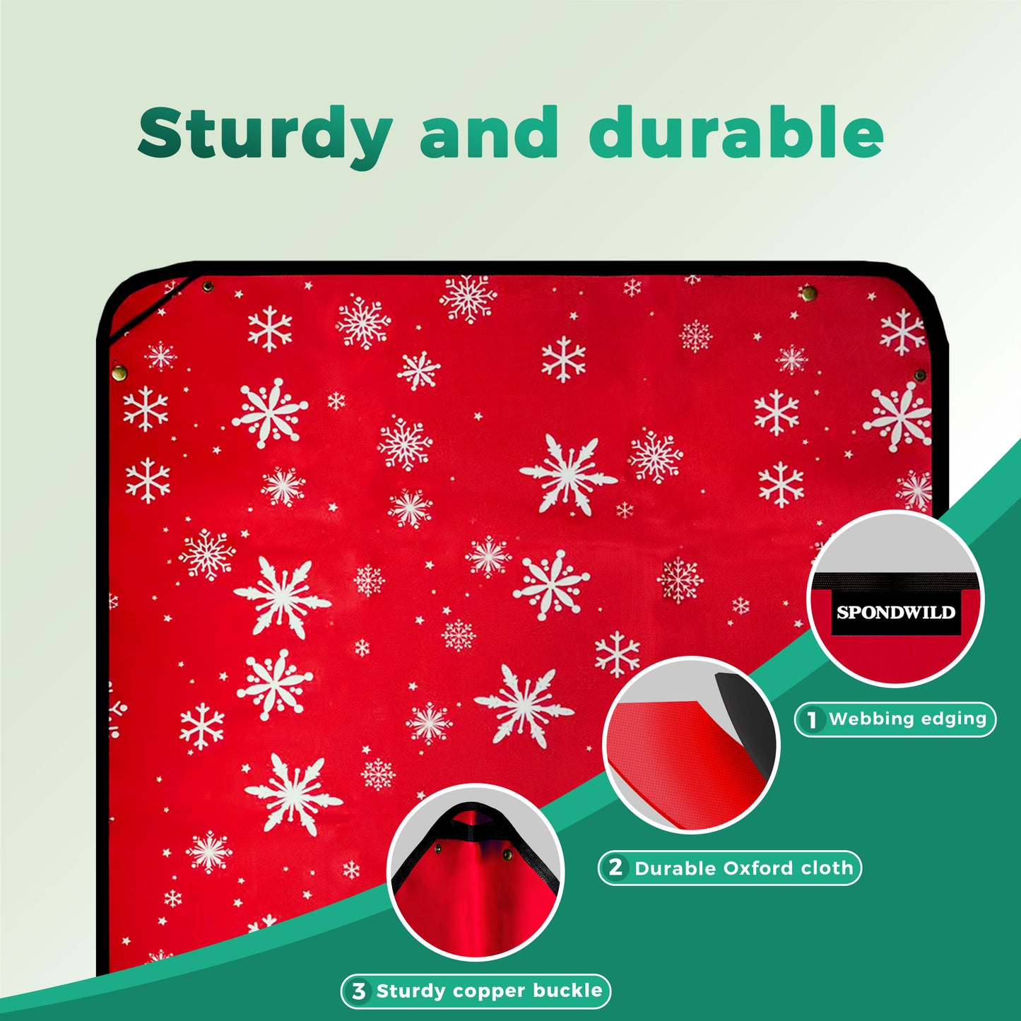 SPONDWILD Large Plant Transplanting Mat - PVC-Red Snowflake Thickened Waterproof Potting Mat, Succulent Gardening Mat, Portable Repotting Mat for Mess Control