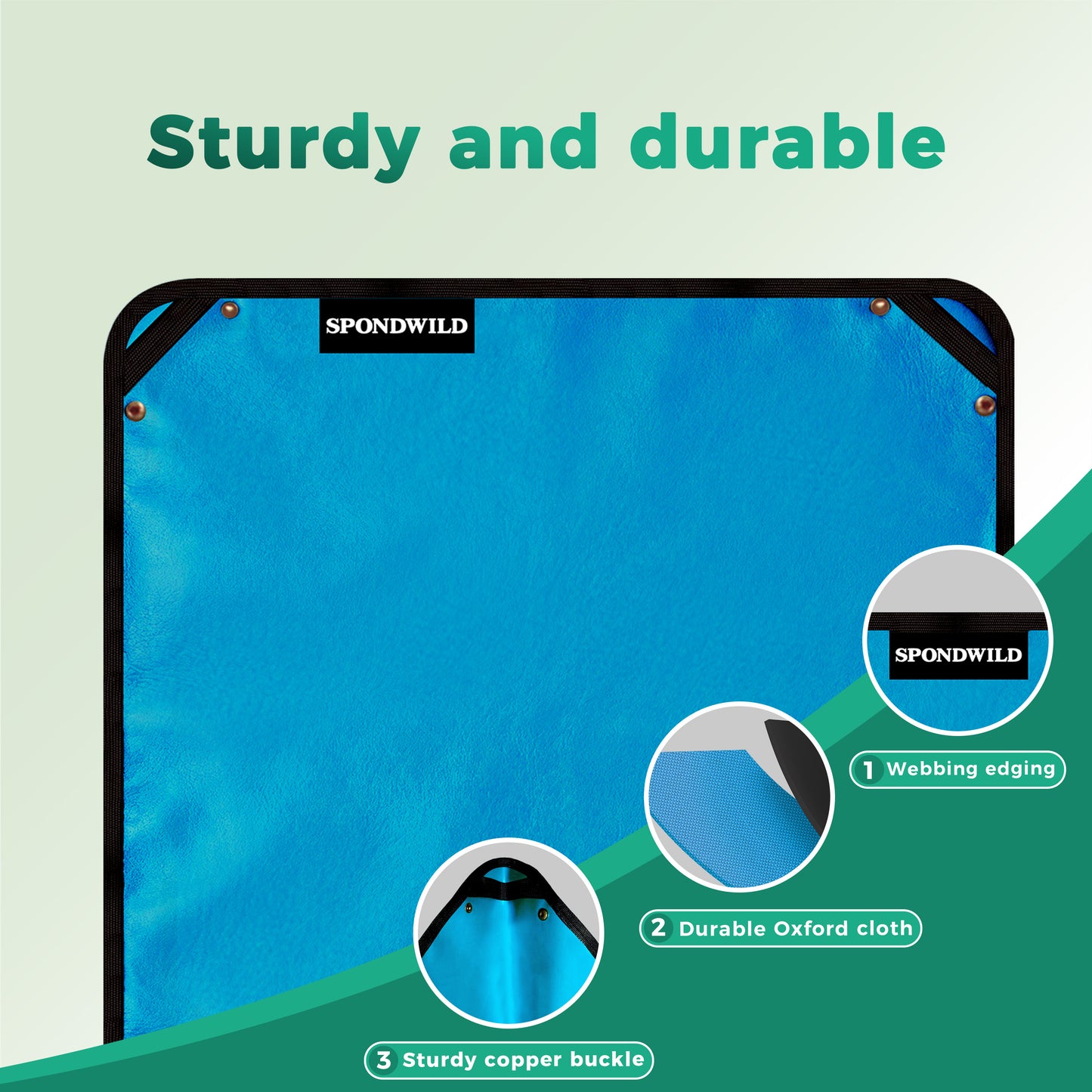 SPONDWILD Large Plant Transplanting Mat - PVC-Blue Thickened Waterproof Potting Mat, Succulent Gardening Mat, Portable Repotting Mat for Mess Control