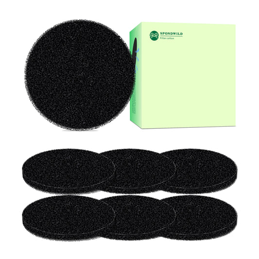 SPONDWILD Polyurethane Activated Charcoal Filters -7 Pack Strong Odor Control Replacements for Kitchen and Countertop Compost Buckets/Bins