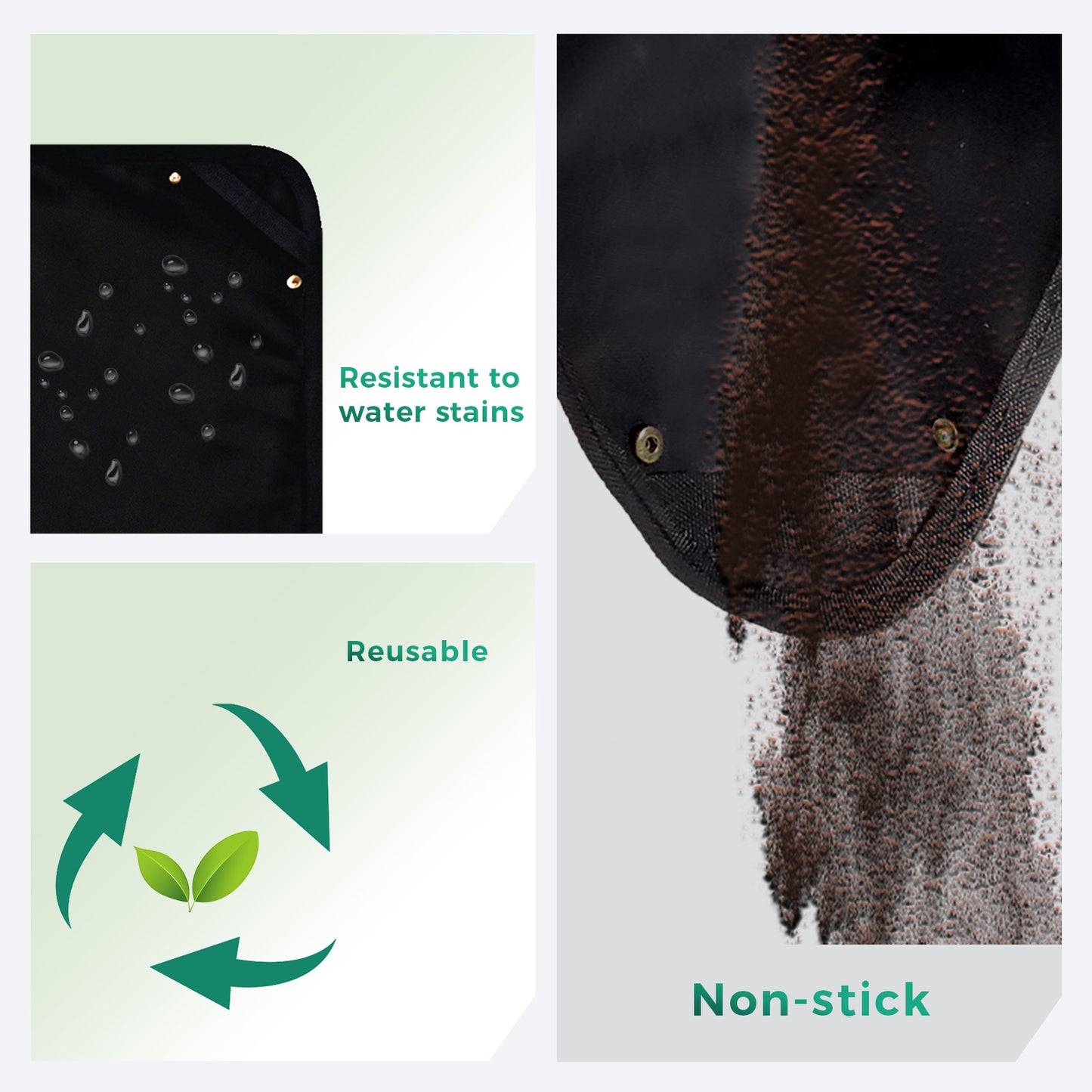 SPONDWILD Large Plant Transplanting Mat - PVC-Black Thickened Waterproof Potting Mat, Succulent Gardening Mat, Portable Repotting Mat for Mess Control