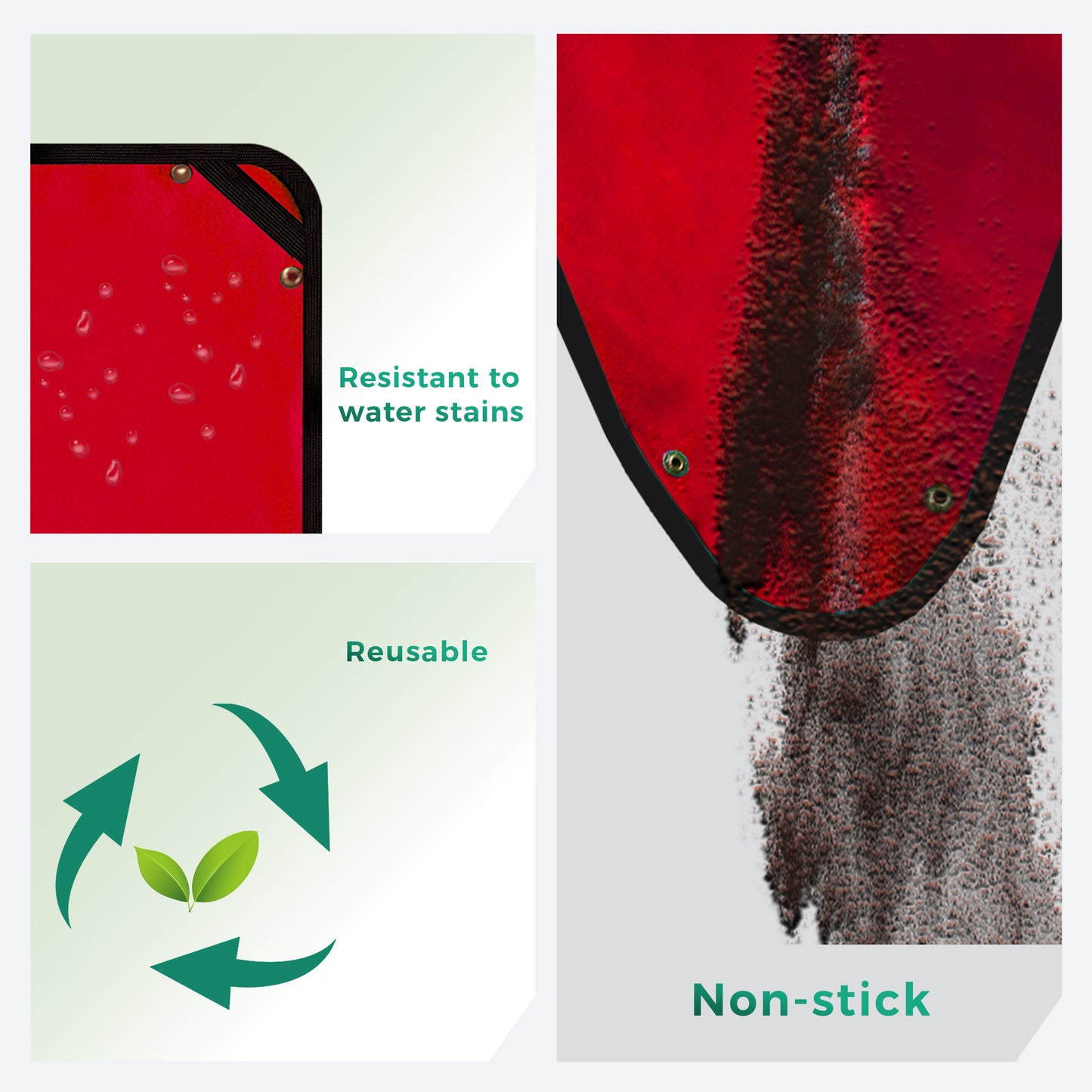 SPONDWILD Large Plant Transplanting Mat - PVC-Red Snowflake Thickened Waterproof Potting Mat, Succulent Gardening Mat, Portable Repotting Mat for Mess Control