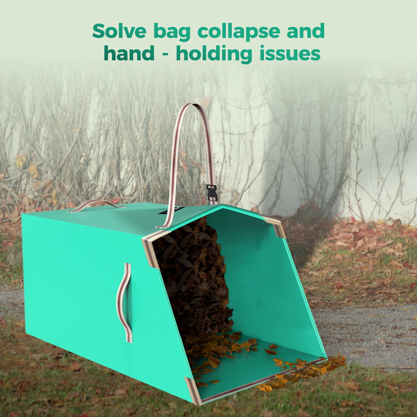 SPONDWILD 60 Gallon Leaf Collector and Reusable Yard Waste Bag Collapsible Portable with Adjustable Handle Garden Lawn Clean Up