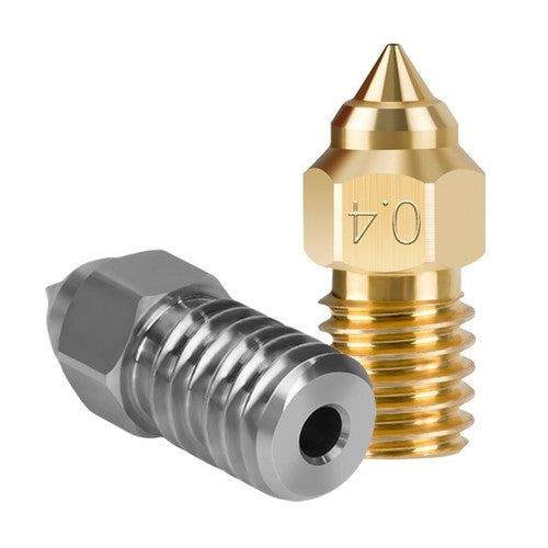 10pcs TWO TREES High-speed Nozzle for Creality Ender 7 (0.4mm Brass 2pcs, 0.6mm Brass 2pcs, 0.8mm Brass 2pcs, 0.6mm Chromium Zirconium Copper 2pcs, 0.8mm Chromium Zirconium Copper 2pcs)