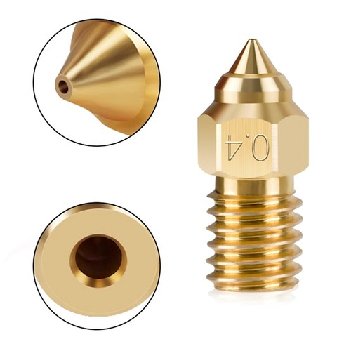 10pcs TWO TREES High-speed Nozzle for Creality Ender 7 (0.4mm Brass 2pcs, 0.6mm Brass 2pcs, 0.8mm Brass 2pcs, 0.6mm Chromium Zirconium Copper 2pcs, 0.8mm Chromium Zirconium Copper 2pcs)