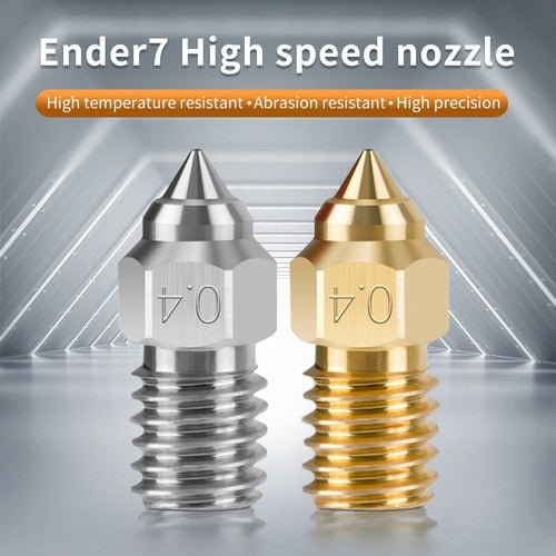10pcs TWO TREES High-speed Nozzle for Creality Ender 7 (0.4mm Brass 2pcs, 0.6mm Brass 2pcs, 0.8mm Brass 2pcs, 0.6mm Chromium Zirconium Copper 2pcs, 0.8mm Chromium Zirconium Copper 2pcs)