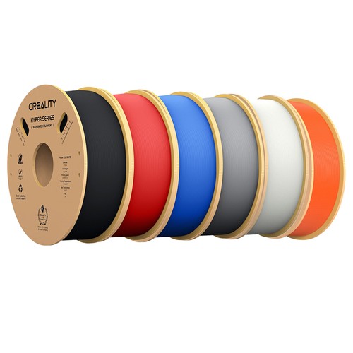 12kg Creality Hyper-PLA Filament - 2kg Black + 1kg Skin Color + 1kg Yellow + 1kg Green + 2kg Orange + 1kg Brown +1kg Red + 1kg Blue + 1kg Grey + 1kg White