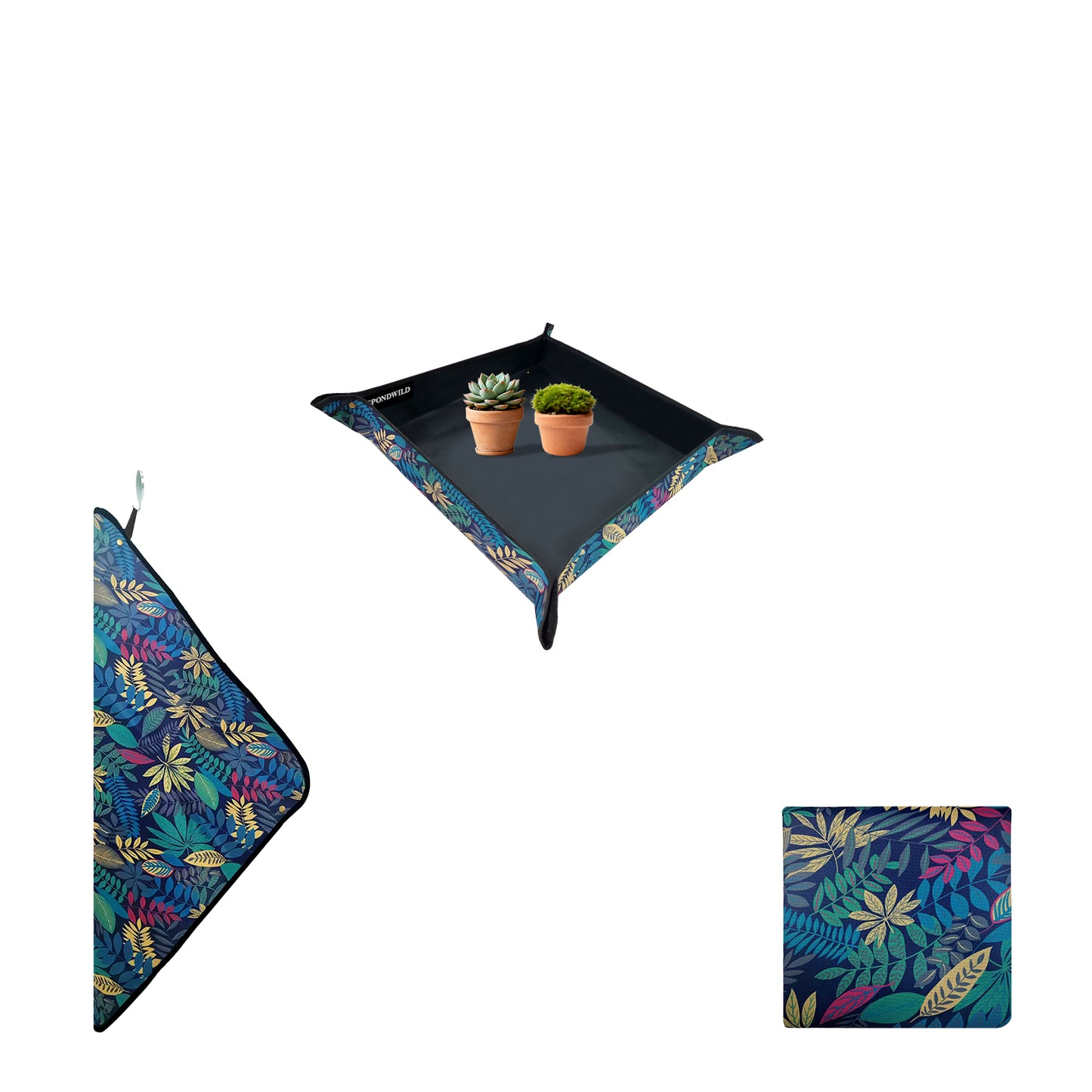 SPONDWILD Large Plant Transplanting Mat - PVC-Leaf Thickened Waterproof Potting Mat, Succulent Gardening Mat, Portable Repotting Mat for Mess Control
