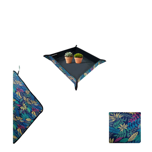 SPONDWILD Large Plant Transplanting Mat - PVC-Leaf Thickened Waterproof Potting Mat, Succulent Gardening Mat, Portable Repotting Mat for Mess Control