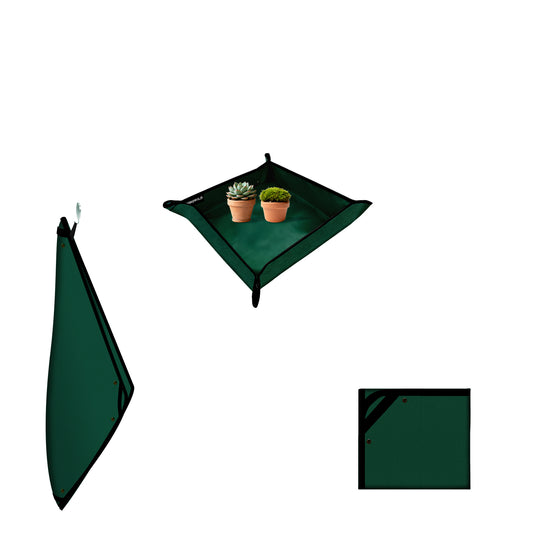 SPONDWILD Large Plant Transplanting Mat - PVC-Green Thickened Waterproof Potting Mat, Succulent Gardening Mat, Portable Repotting Mat for Mess Control