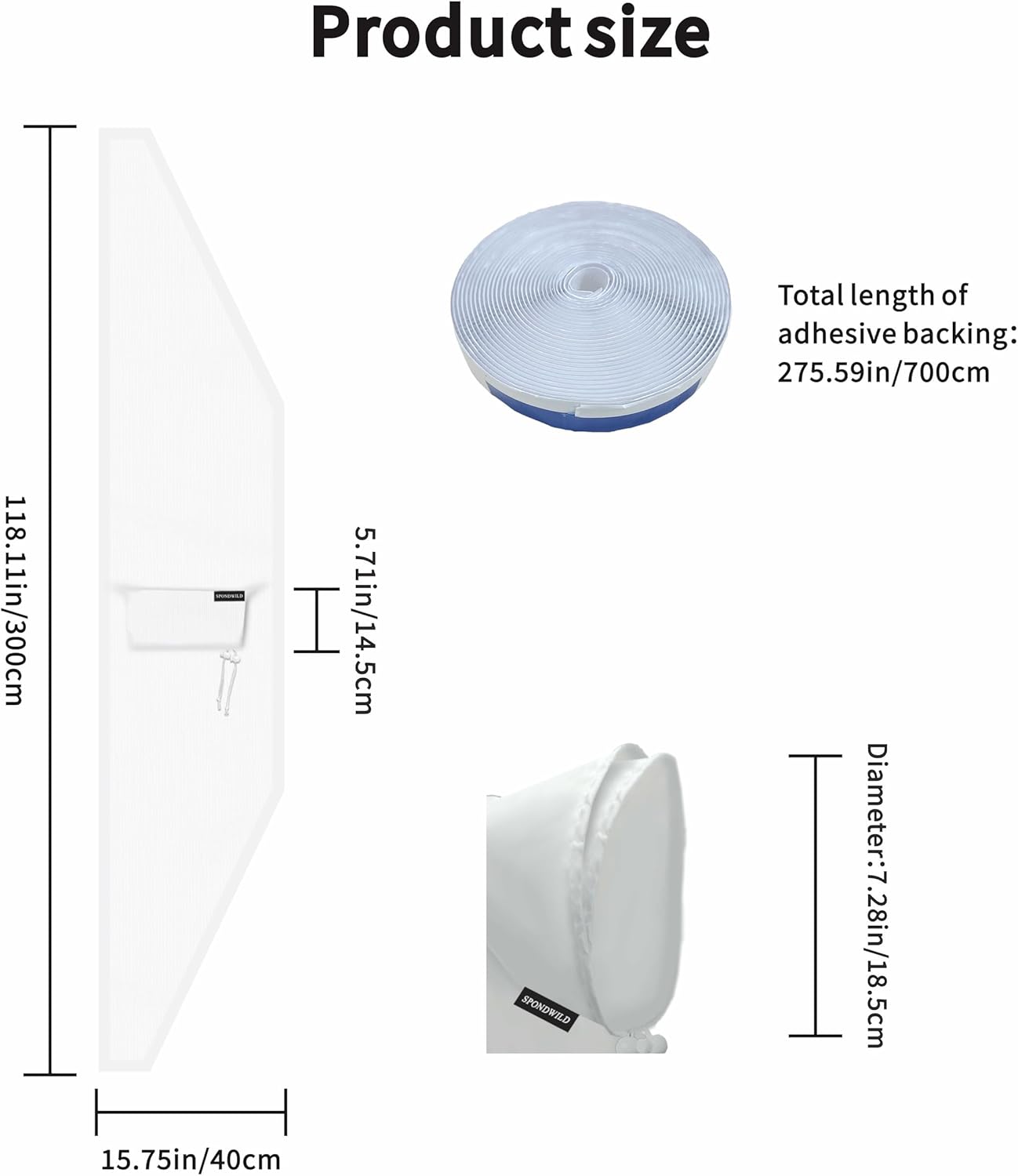 SPONDWILD 3m Window Seal Kit - Air Conditioner Window Seal & AC Vent Kit, Fits Window Air Conditioner/Dryer, Waterproof, Easy to Install for Push Out/Sliding Windows