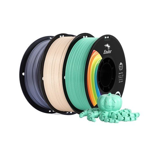 3kg Creality Ender-PLA Pro (PLA+) Filament - (1kg Green + 1kg Beige + 1kg Gray)