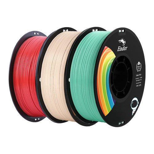 3kg Creality Ender-PLA Pro (PLA+) Filament - (1kg Red + 1kg Beige + 1kg Green)