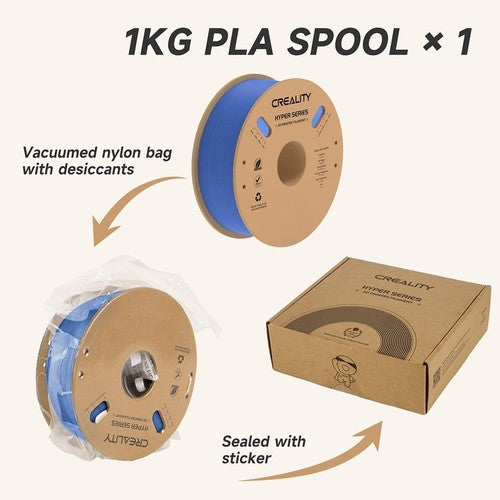 3kg Creality Hyper-PLA Filament - (1kg Red+1kg Blue+1kg Orange)