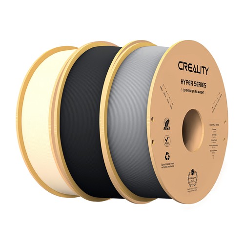 3kg Creality Hyper-PLA Filament - (1kg Skin Color + 1kg Black + 1kg Gray)