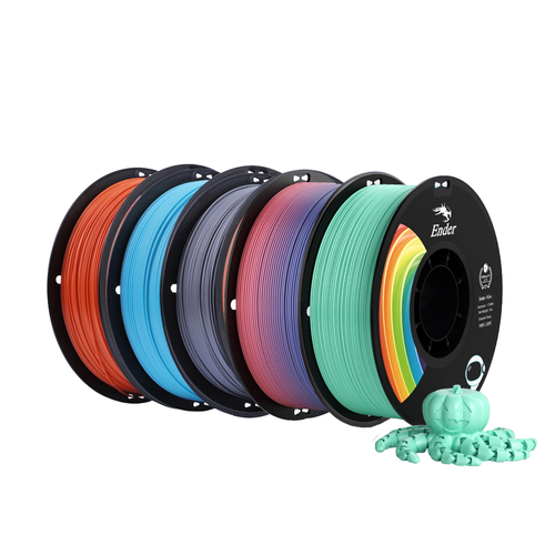 5kg Creality Ender-PLA Pro (PLA+) Filament - (1kg Orange + 1kg Blue + 1kg Gray + 1kg Green + 1kg Rainbow)