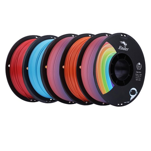 5kg Creality Ender-PLA Pro (PLA+) Filament - (1kg Orange + 1kg Red + 1kg Blue + 2kg Rainbow)