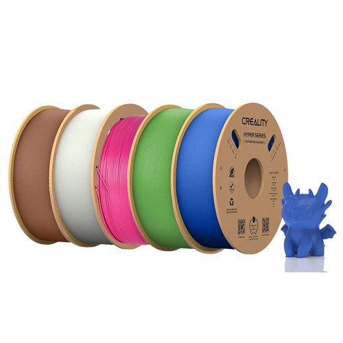 5kg Creality Hyper-PLA Filament - ( 1kg Green + 1kg Brown + 1kg Blue + 1kg Strawberry Red + 1kg White)