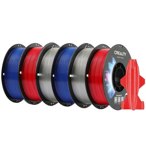6kg Creality CR-PETG Filament - (2kg Transparent + 2kg Transparent Blue + 2kg Red)