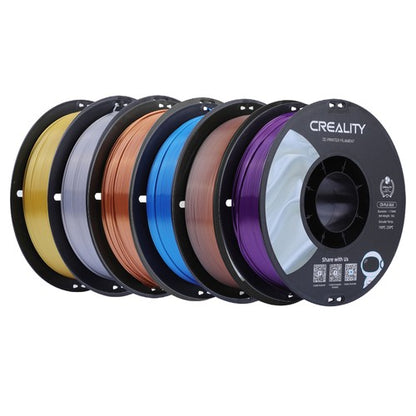 6kg Creality CR-Silk PLA Filament - 1kg Golden + 1kg Red Copper + 1kg Blue + 1kg Silver Color + 1kg Rainbow + 1kg Purple