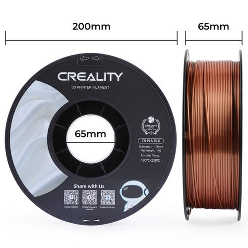6kg Creality CR-Silk PLA Filament - 1kg Golden + 1kg Red Copper + 1kg Blue + 1kg Silver Color + 1kg Rainbow + 1kg Purple