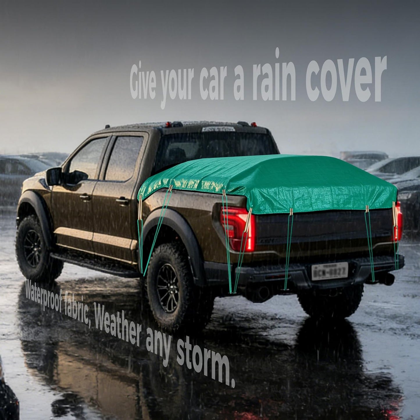 Heavy Duty Waterproof Tarp, 200G Multipurpose Tear and Rip Proof UV Resistant Tarpaulin with Reinforced Handles and Portable Storage Bag, Green Tarp (6.5x4.9)