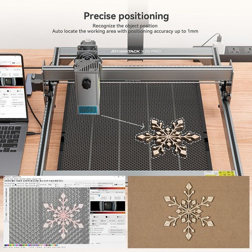 ATOMSTACK AC2 Wireless Lightburn Camera for ATOMSTACK A6/A12/A24/A48 Pro & A6/A12/A24/A48 Ultra, IKier, xTool D1 Pro, Creality Laser Engraver
