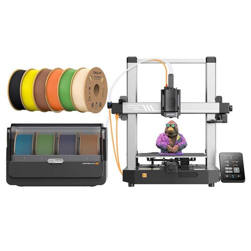 Anycubic Kobra 3 3D Printer Combo + 6kg Creality Hyper-PLA Filament - Black + Red + Blue + Grey + White + Orange