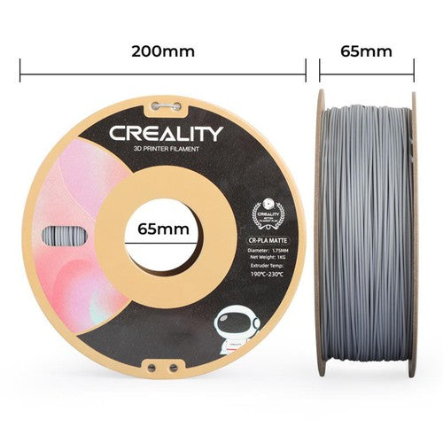 Creality CR 1.75mm Matte PLA 3D Printing Filament 1KG Matte Gray