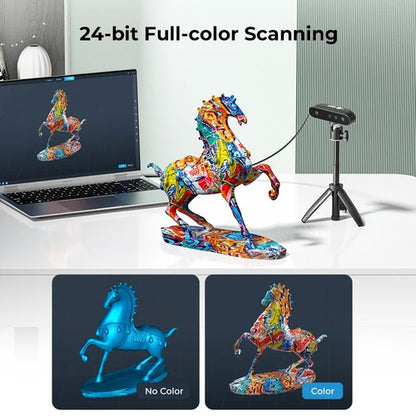 Creality CR-Scan Ferret SE 3D Scanner, Infrared Light Source, Up to 30 fps Scan Speed, 0.1mm Accuracy, 24-bit Full-Color Scanning, Anti-Shake Tracking, 560x820mm Single Capture Range, 150x150mm Minimum Scanning