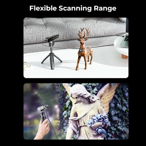 Creality CR-Scan Ferret SE 3D Scanner, Infrared Light Source, Up to 30 fps Scan Speed, 0.1mm Accuracy, 24-bit Full-Color Scanning, Anti-Shake Tracking, 560x820mm Single Capture Range, 150x150mm Minimum Scanning