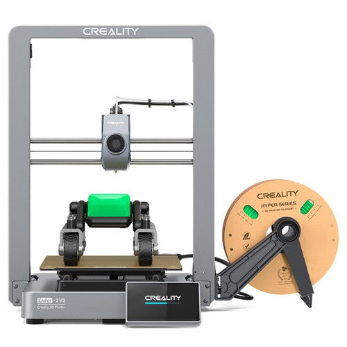 Creality Ender-3 V3 3D Printer, Auto-Leveling, 600mm/s Max Printing Speed, 0.2mm Printing Accuracy, Dual-Gear Direct Extruder, Input Shaping, Color Touch Screen, WiFi Connection, 220x220x250mm
