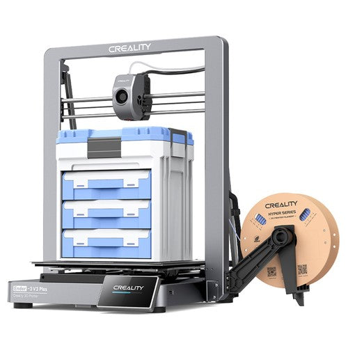 Creality Ender-3 V3 Plus 3D Printer + 6kg Creality Hyper PLA Filament - Black+Red+Blue+Grey+White+Orange