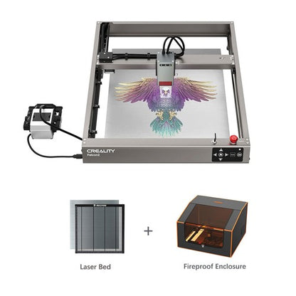 Creality Falcon2 22W Laser Engraver Cutter + Mecpow H44 Laser Bed + Mecpow FC1 Enclosure