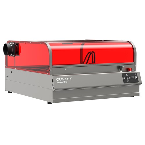 Creality Falcon2 Pro 40W Laser Engraver Cutter,  FDA Class1 Safety Certification, Smoke Exhaust, Integrated Air Assist, Built-in Camera, Fence Type Protection Strip, Fire / Airflow / Lens Monitoring, 400*415mm