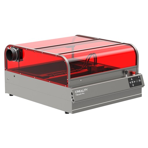 Creality Falcon2 Pro 40W Laser Engraver Cutter,  FDA Class1 Safety Certification, Smoke Exhaust, Integrated Air Assist, Built-in Camera, Fence Type Protection Strip, Fire / Airflow / Lens Monitoring, 400*415mm