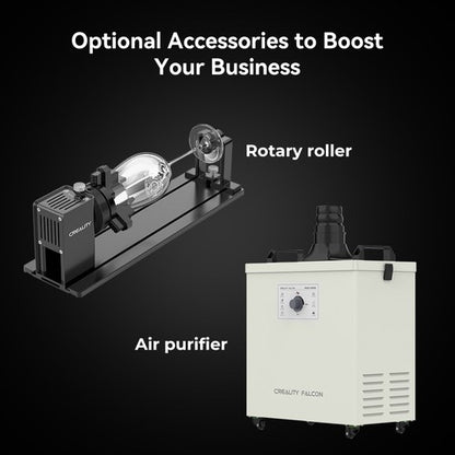 Creality Falcon2 Pro Laser Engraver 60W with 1.6W Laser Module, FDA Class1, Fully Enclosed & Drawer Design, Lid-open Safety Stop, Air Assist, Built-in Camera, 700mm/min Max Speed, 400*400mm