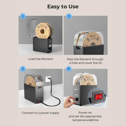 Creality Filament Dryer Box 2.0, Adjustable Temperature, 24h Timer, Humidity Monitoring