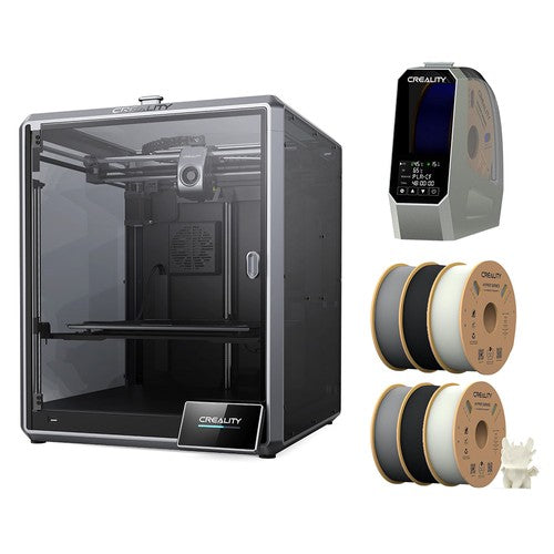 Creality K1 Max 3D Printer + Space Pi Dryer + 6kg Creality Hyper-PLA - 2kg Black + 2kg White + 2kg Gray