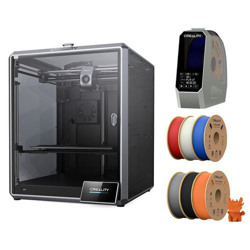 Creality K1 Max 3D Printer + Space Pi Dryer + 6kg Creality Hyper-PLA - Black + Red + Blue + Gray + White + Orange