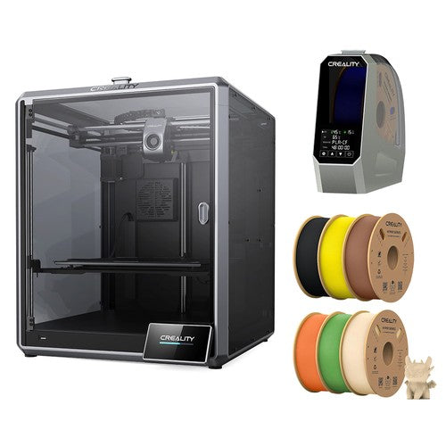 Creality K1 Max 3D Printer + Space Pi Dryer + 6kg Creality Hyper-PLA - Black + Skin Color + Yellow + Green + Orange + Brown